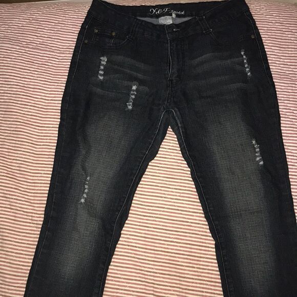🌻Dark grey Super skinny ripped jeans - Picture 2 of 8